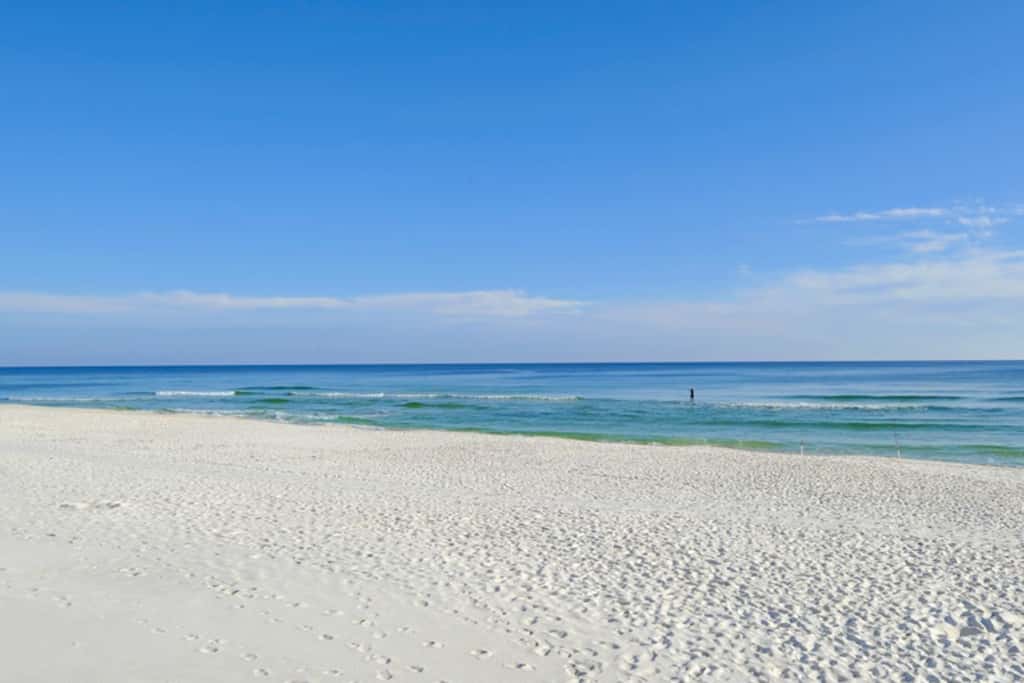 Gulf-front condo with pools, hot tub, beach access & views