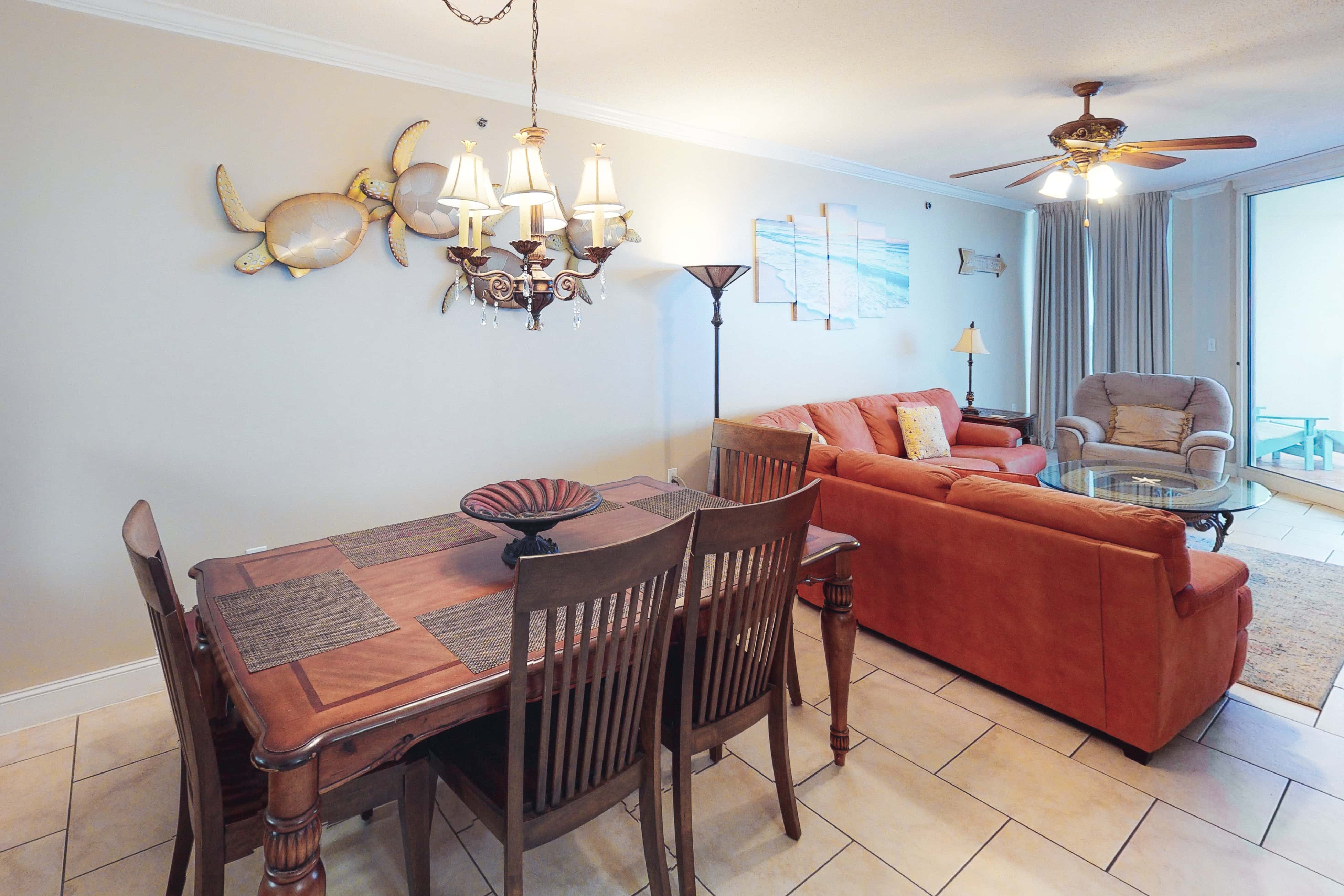 Coastal condo steps to beach with pools, hot tub, gym & amazing views