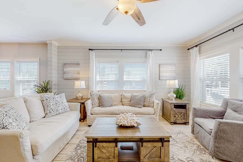 Charming home with enclosed sunroom, porch, central AC, & W&D - near beach