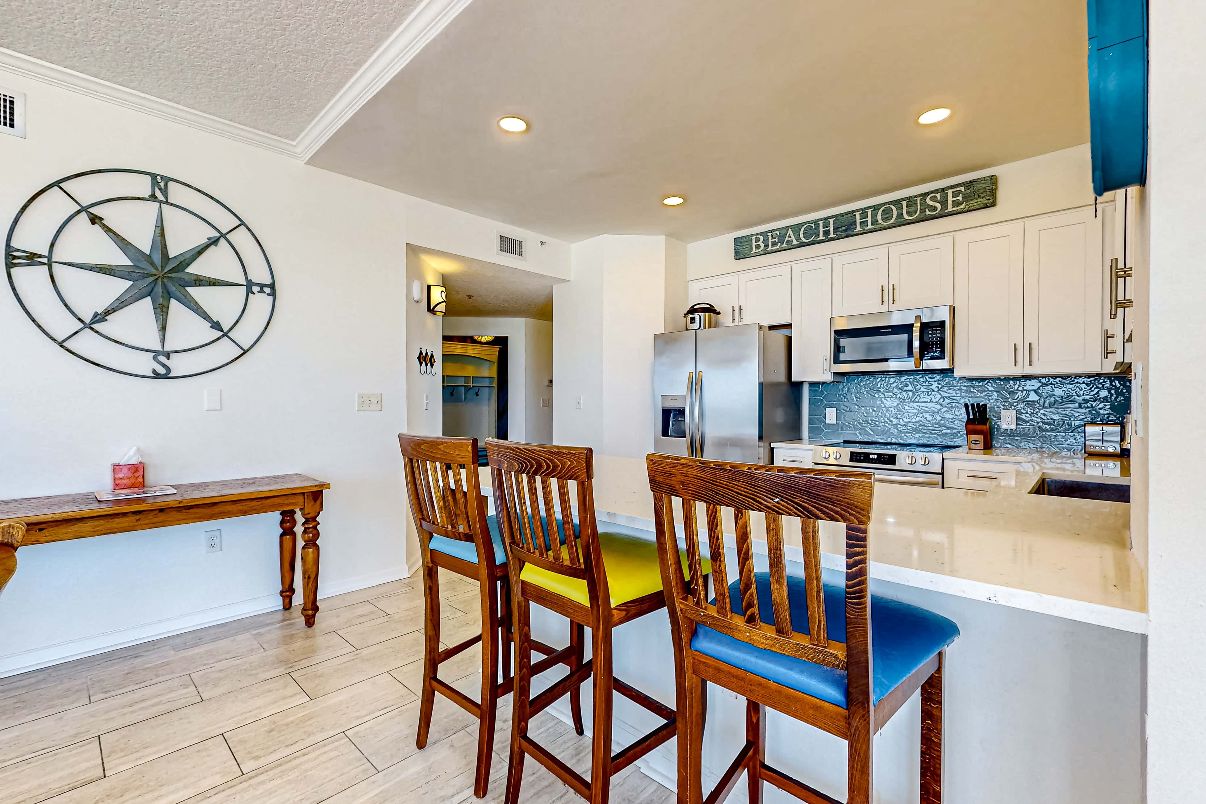Gulf-front 3-bedroom condo with balconies off each bedroom & pickleball