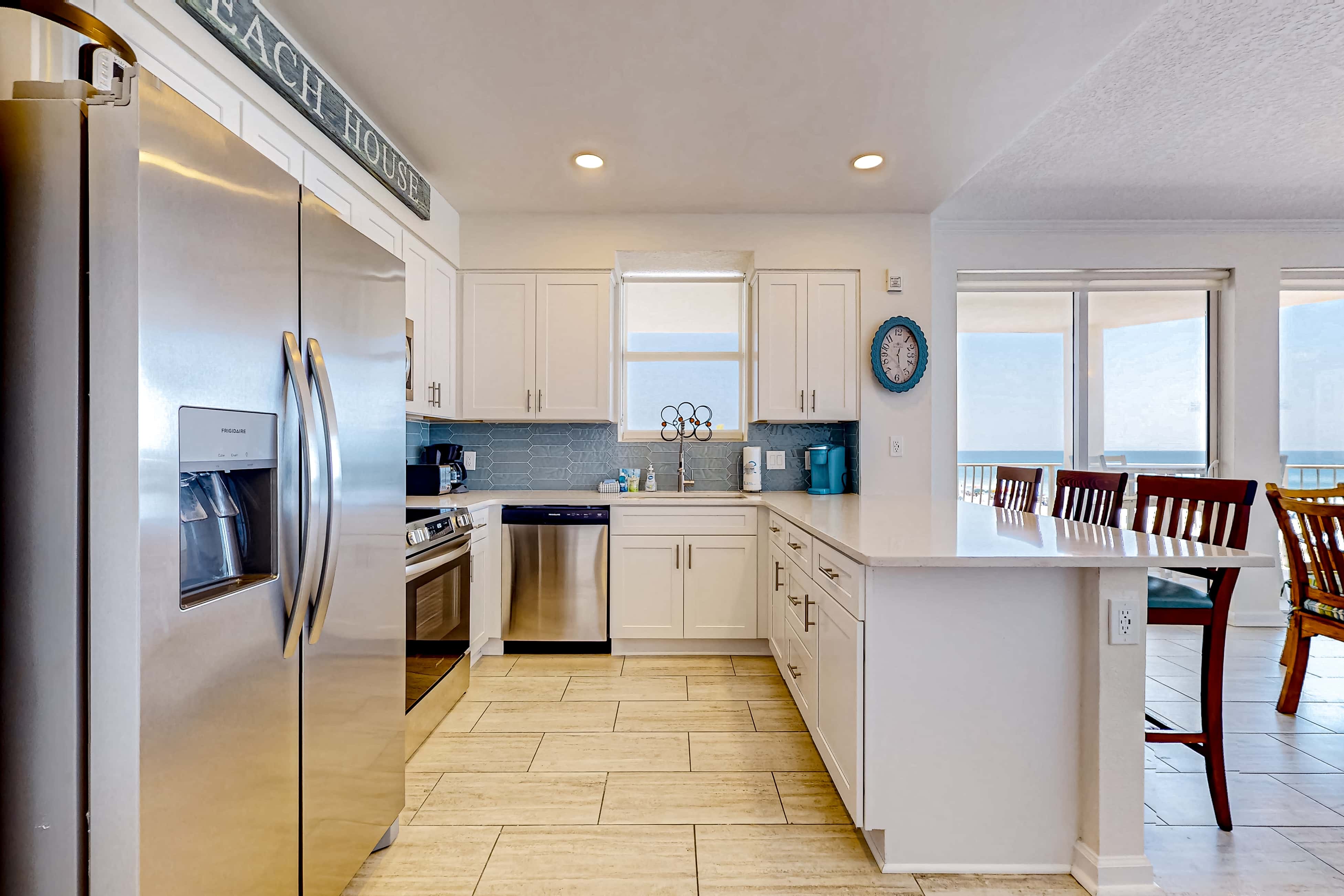 Gulf-front 3-bedroom condo with balconies off each bedroom & pickleball