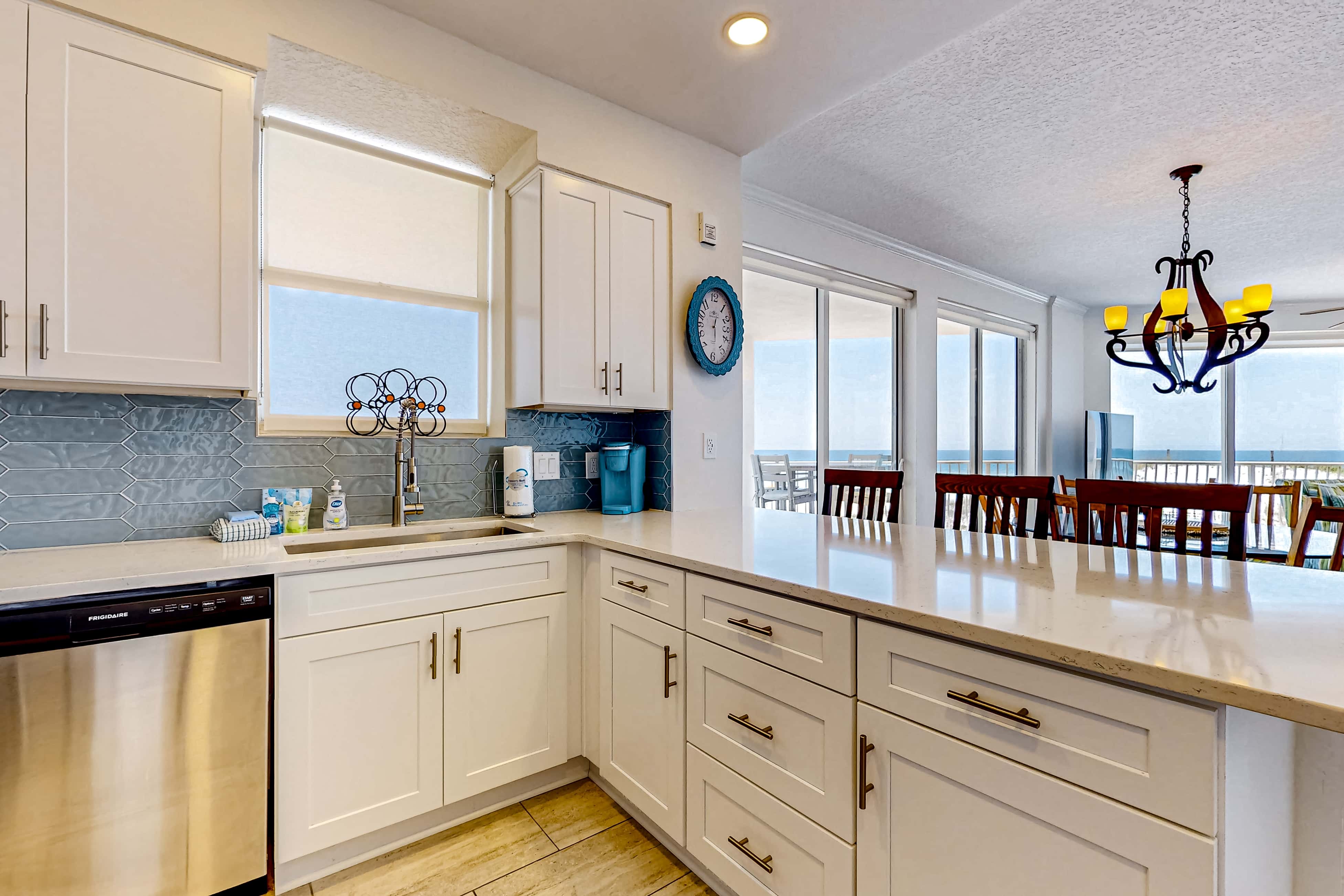 Gulf-front 3-bedroom condo with balconies off each bedroom & pickleball