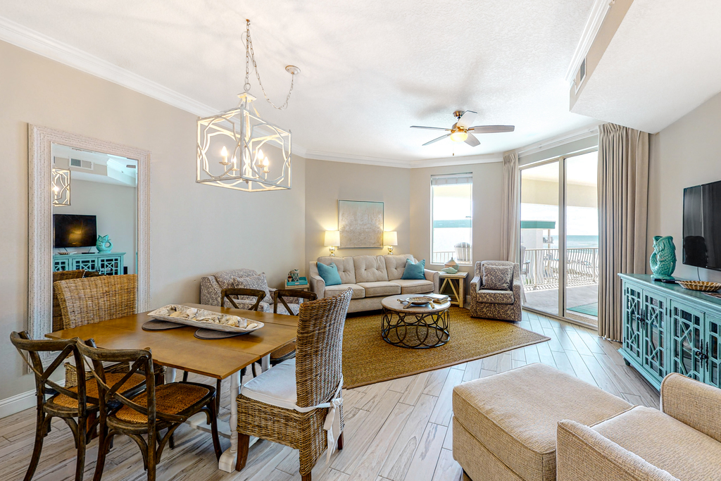 Amazing views at this renovated 4rth-floor condo with lagoon pool & pickleball