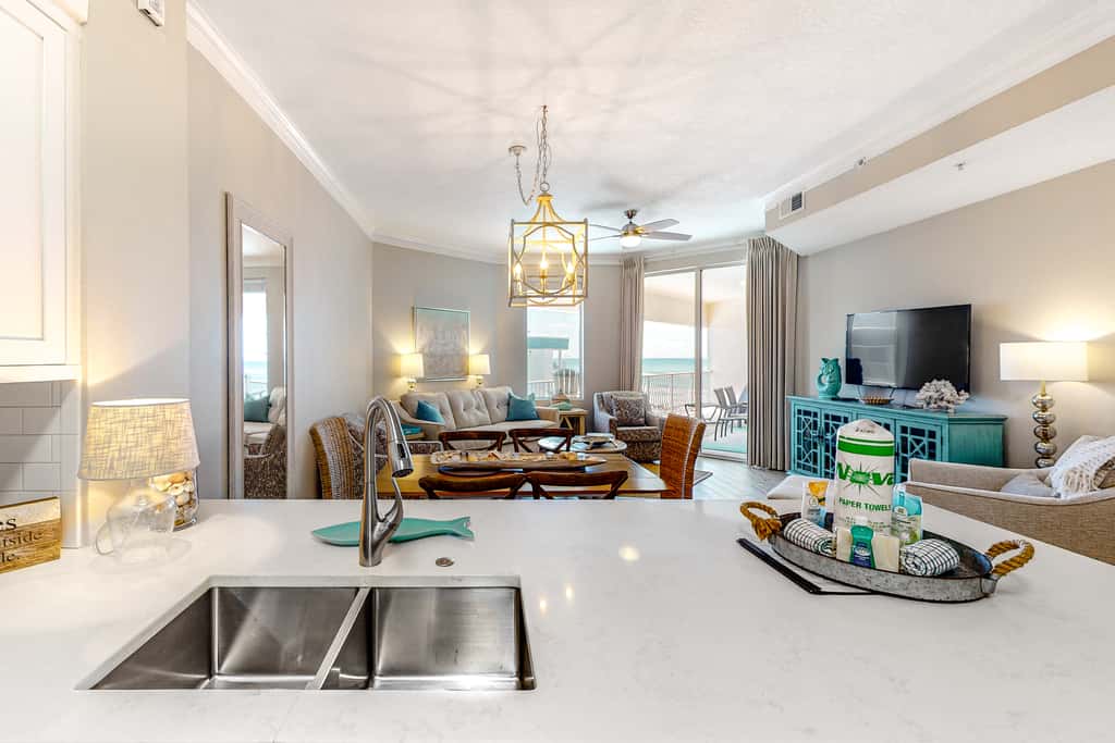 Amazing views at this renovated 4rth-floor condo with lagoon pool & pickleball