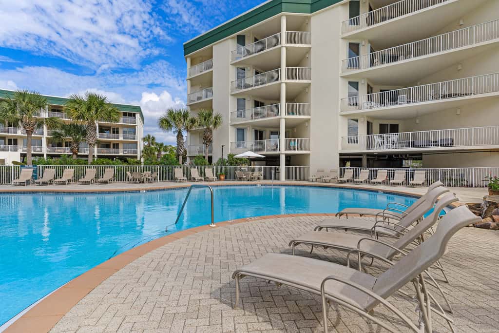 Amazing views at this renovated 4rth-floor condo with lagoon pool & pickleball