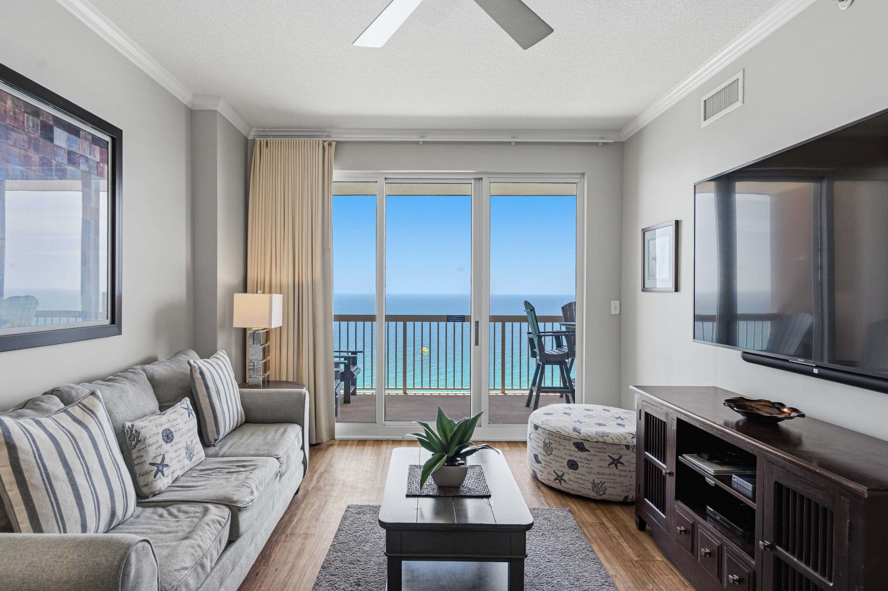 25th-floor, waterfront condo with picturesque views, pools & fitness room