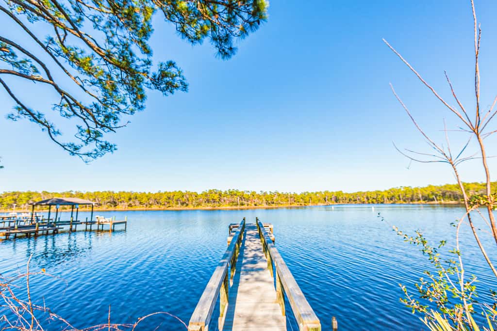 Brand-new house on Powell Lake near beach & 30A with pool, W&D, & gym