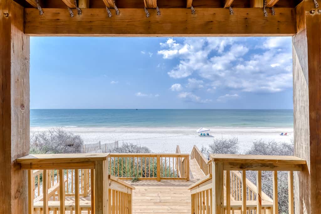 Spacious & updated waterfront home w decks, beach views & private boardwalk
