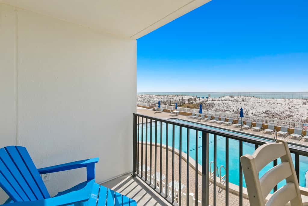 Sunny, beachfront condo with shared pool, free WiFi, & Gulf views