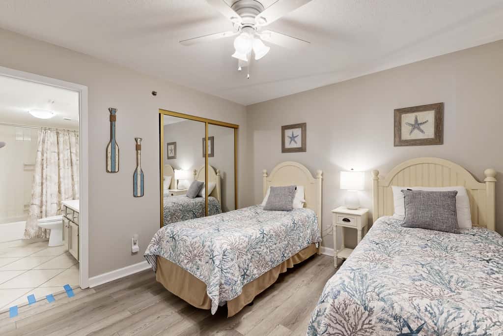 Beachfront condo with Gulf views, beach access, pool, & private balcony