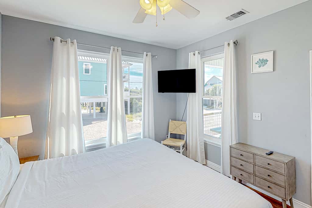Dog-friendly beach house with a private pool, firepit, AC, & washer&dryer