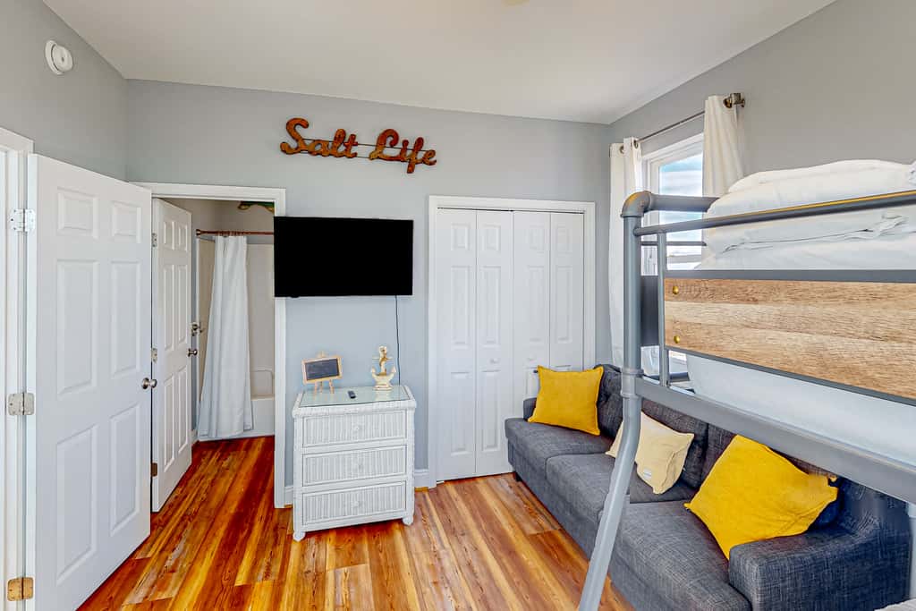 Dog-friendly beach house with a private pool, firepit, AC, & washer&dryer