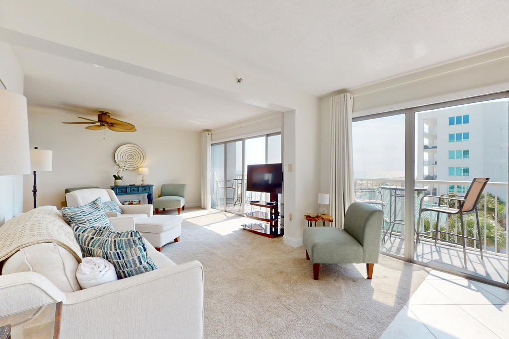 Stunning oceanfront condo with access to a shared pool and private beach entry