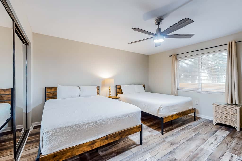 Beachfront resort condo with outdoor pool, Gulf views, balcony, W/D, & AC