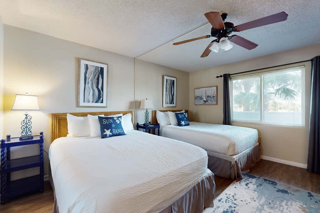 Beachfront condo with Gulf views, pool, tennis, gym, & private balcony