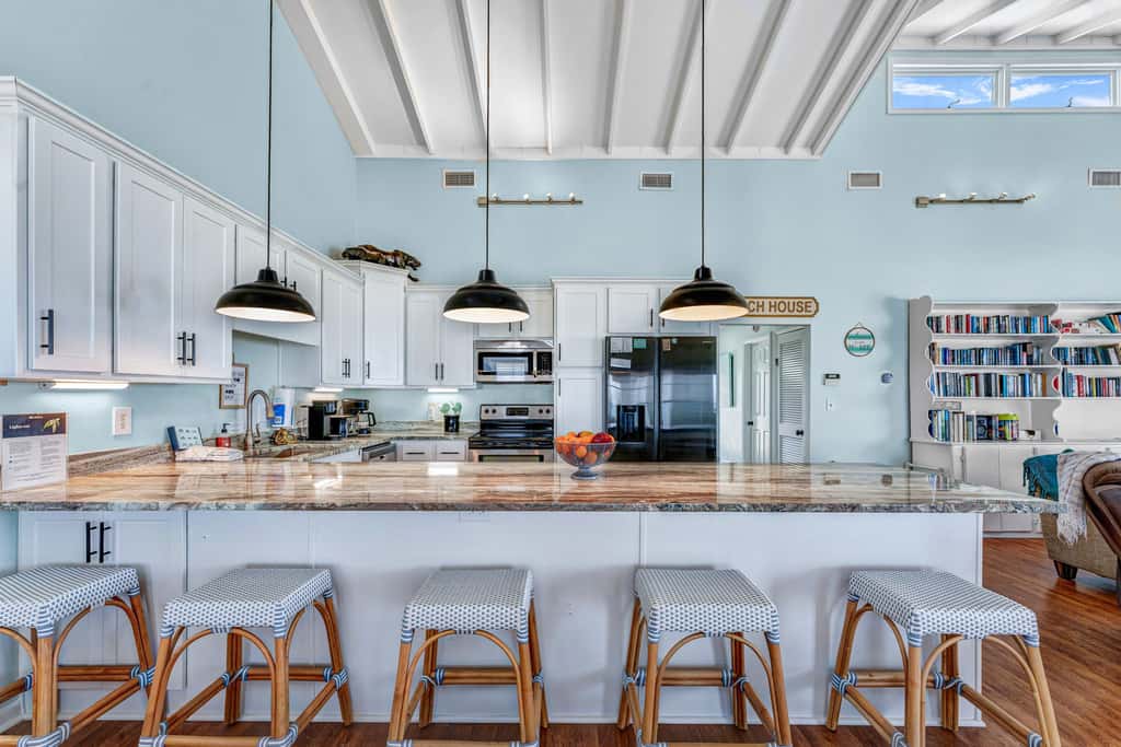 Dog-friendly with Gulf view, pool, balcony, deck, fireplace, central AC, & W&D