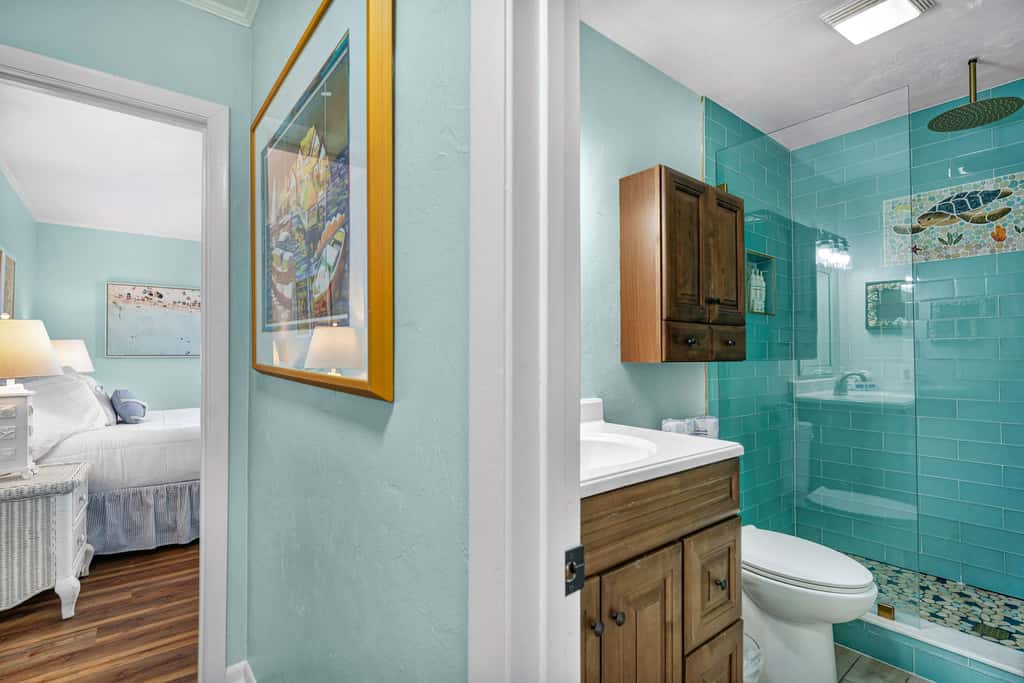 Dog-friendly with Gulf view, pool, balcony, deck, fireplace, central AC, & W&D