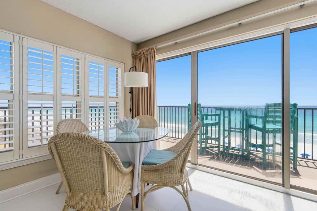 Spacious beachfront condo with full kitchen, shared pool and beach access