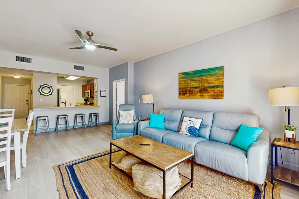 Waterfront Home Close to Beach with Shared Pool, Hot Tub, Free WiFi, & Central AC