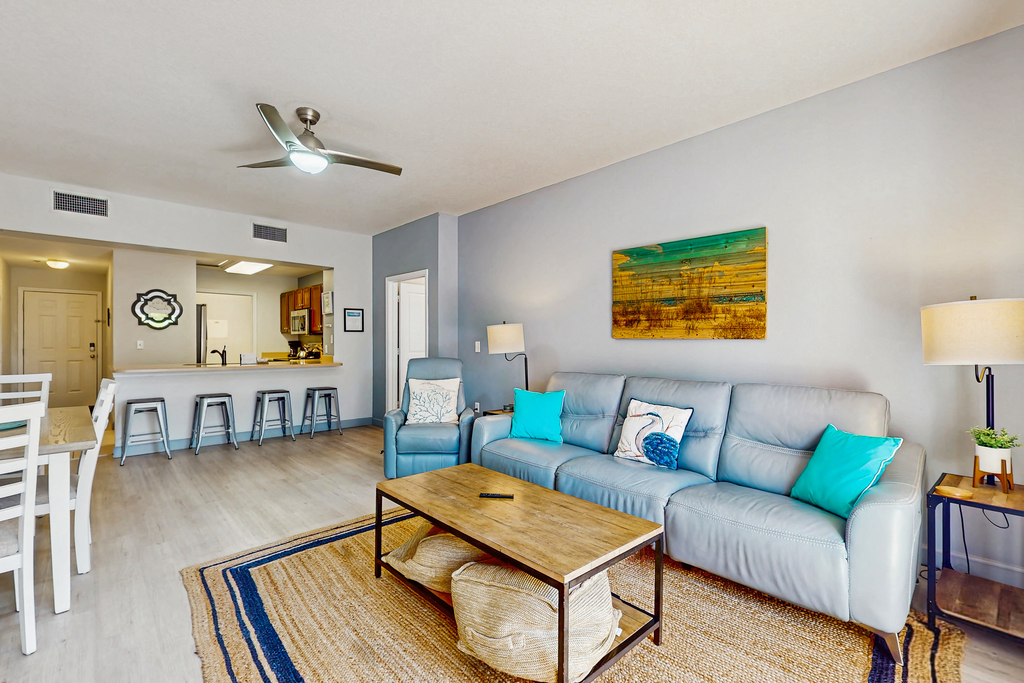 Waterfront Home Close to Beach with Shared Pool, Hot Tub, Free WiFi, & Central AC
