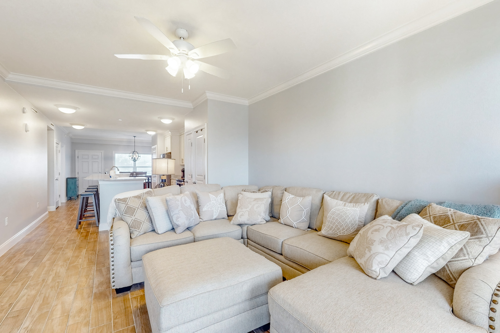 Charming stay near the sea with balcony, open layout, smart TVs, & W/D
