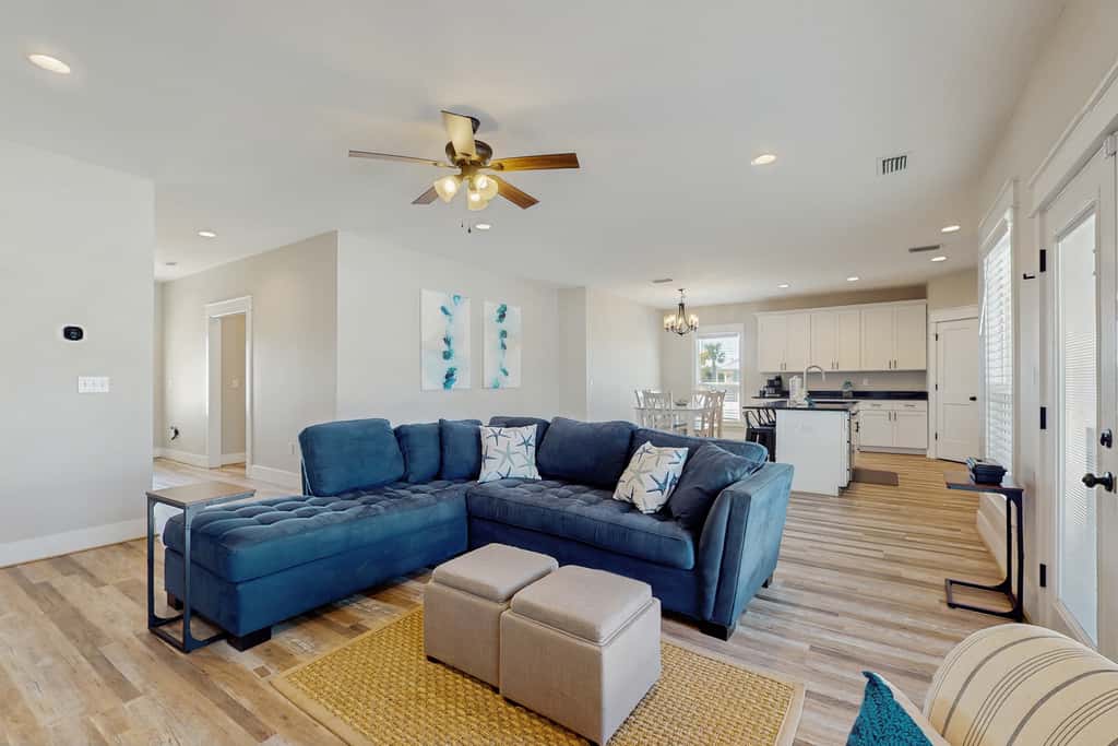 Dog friendly, coastal retreat with fenced yard, private pool, golf cart and cove