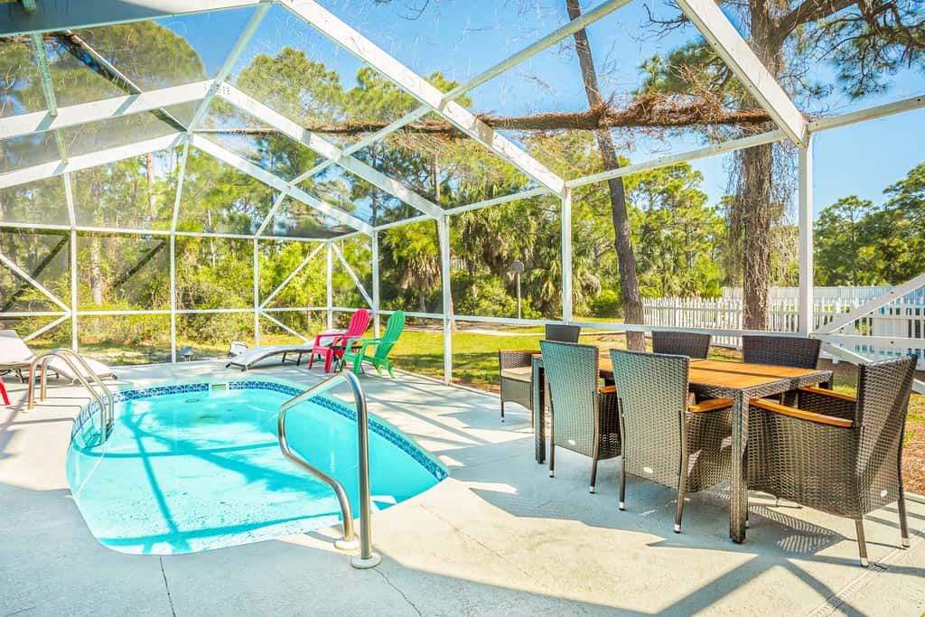 Beach Across the Street! Dog-Friendly Home with Private Pool, AC, WiFi & Games!