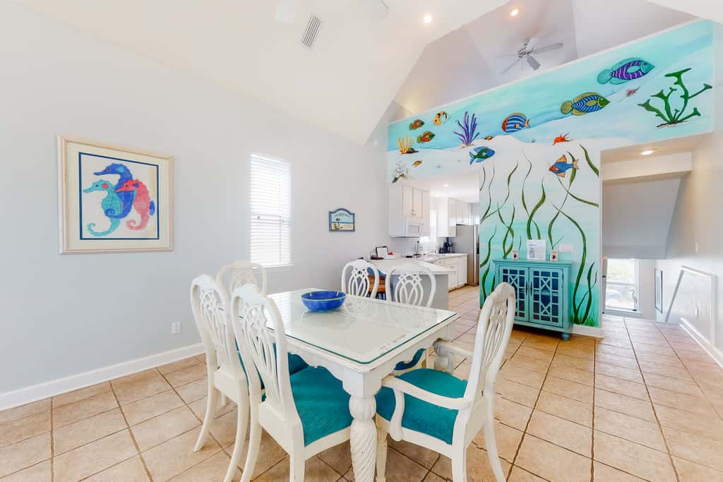 Dog-friendly beachfront home with private boardwalk, park style grill, deck, beach view