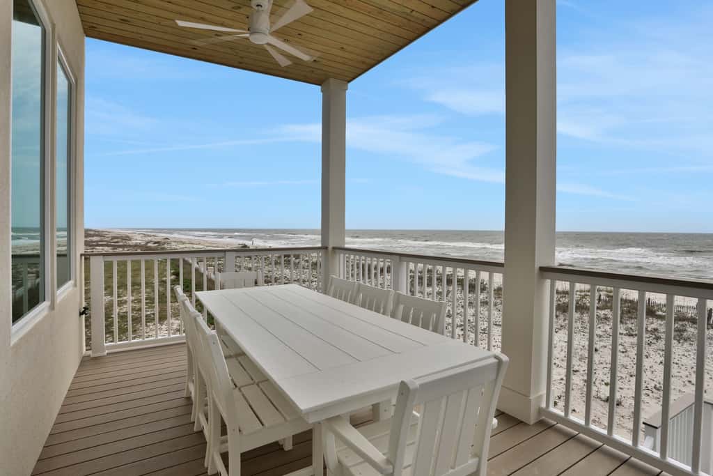 Newly constructed beachfront home with panoramic bay & Gulf views