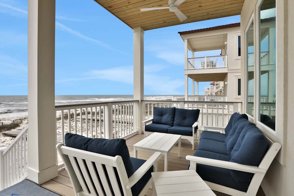Newly constructed beachfront home with panoramic bay & Gulf views