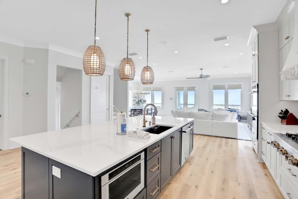 Newly constructed beachfront home with panoramic bay & Gulf views