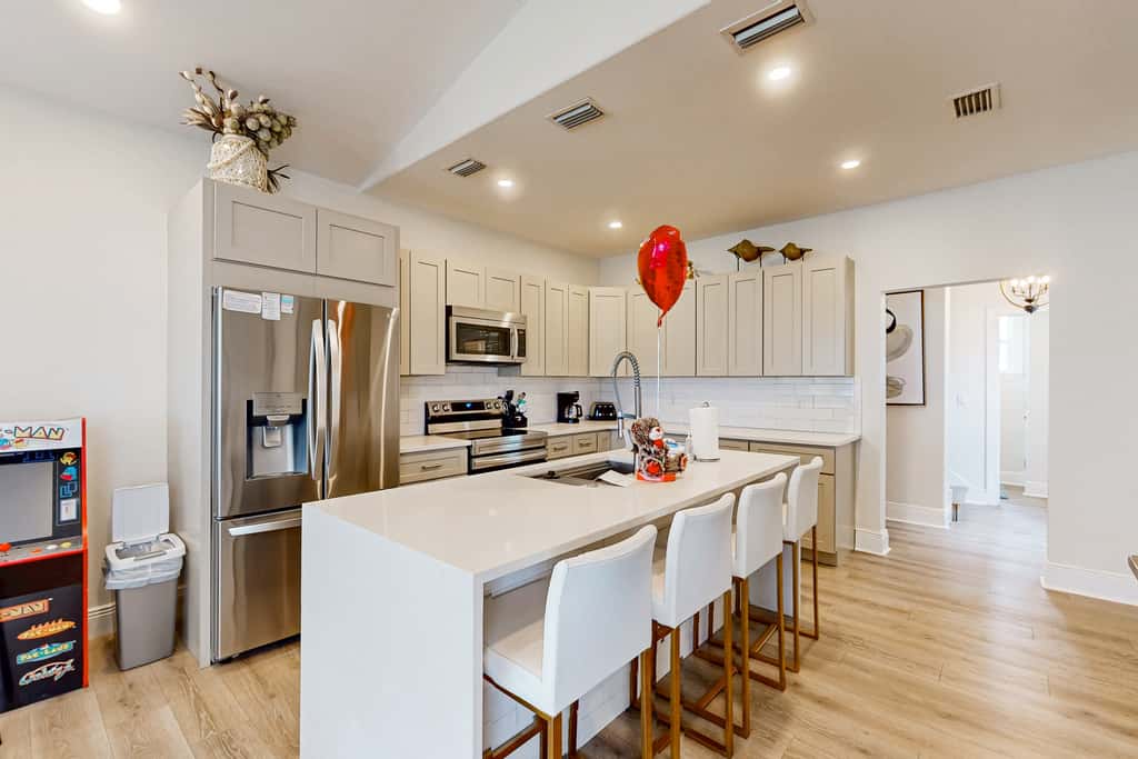 Newly renovated gulf front home - Dog friendly, multiple decks, boardwalk 2 beach