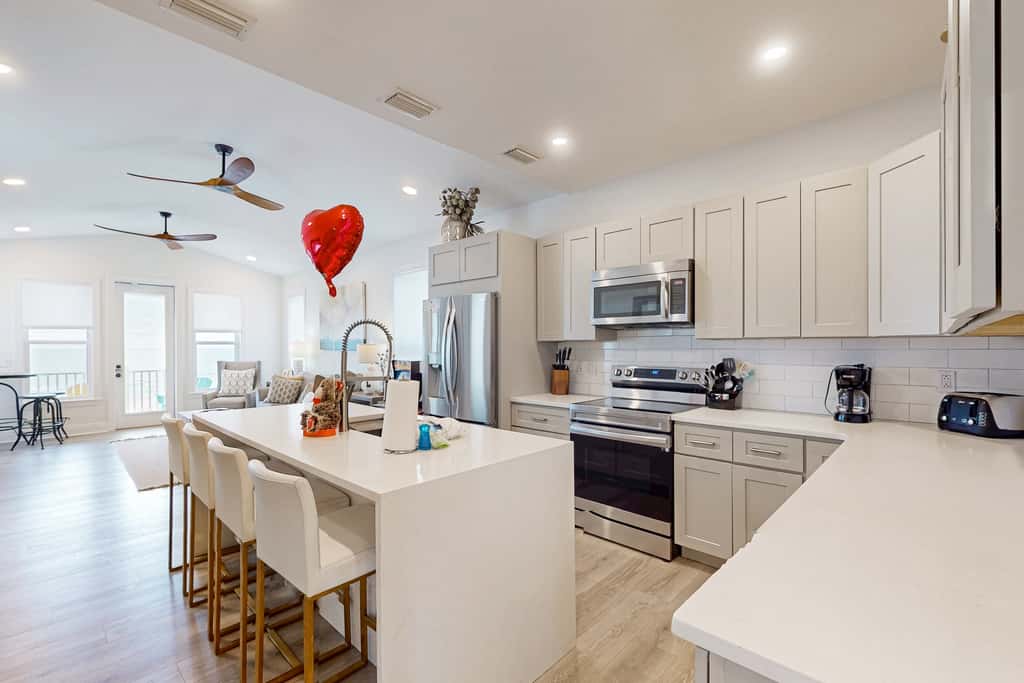 Newly renovated gulf front home - Dog friendly, multiple decks, boardwalk 2 beach