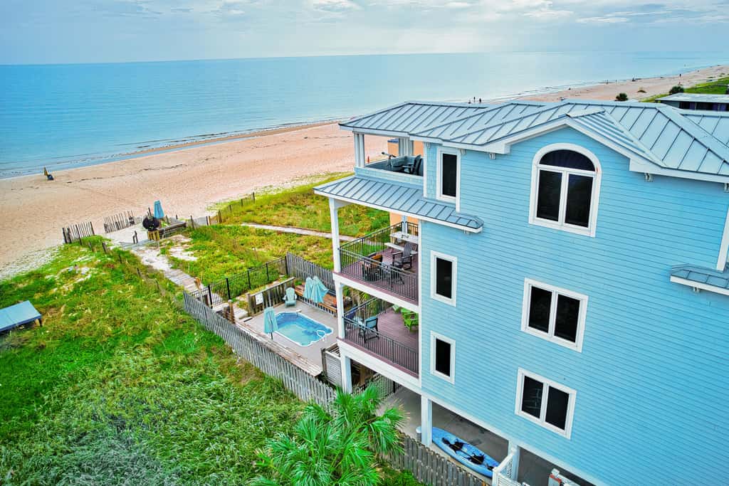 Beachfront home with pool, elevator, dog-friendly
