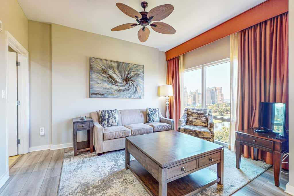 Bay-view condo 250 yards to beach w/sunset-view balcony, pool