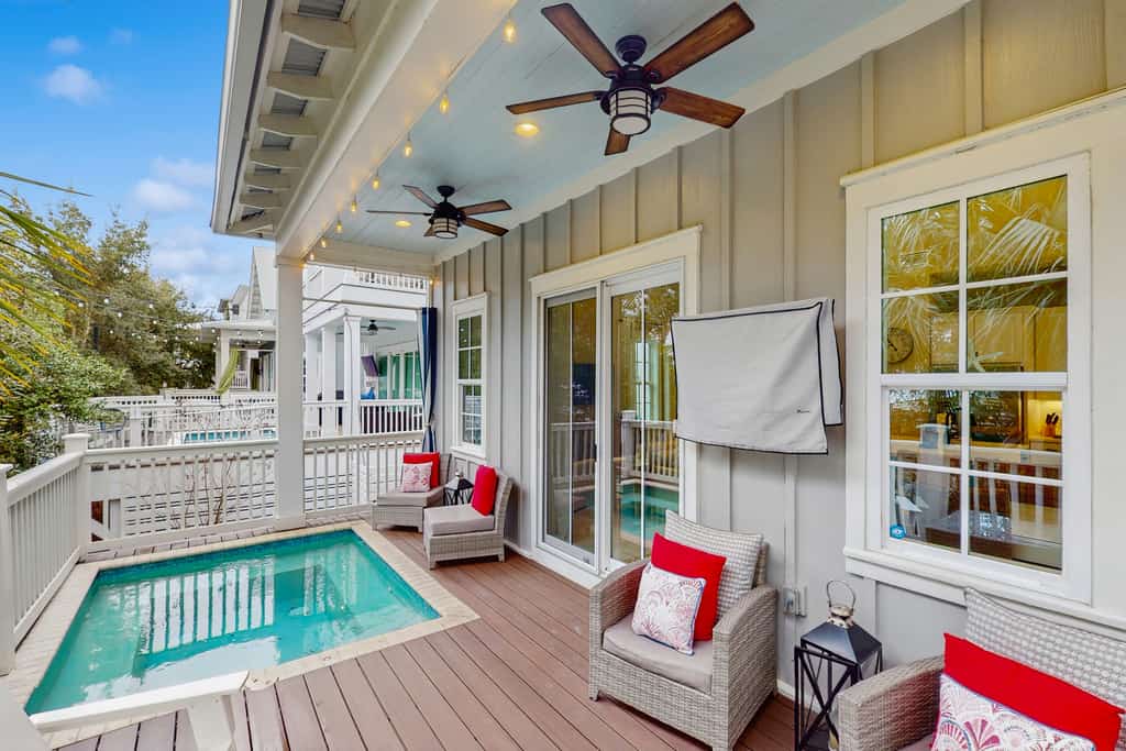 Cozy coastal home with private pool, decks and close to beach