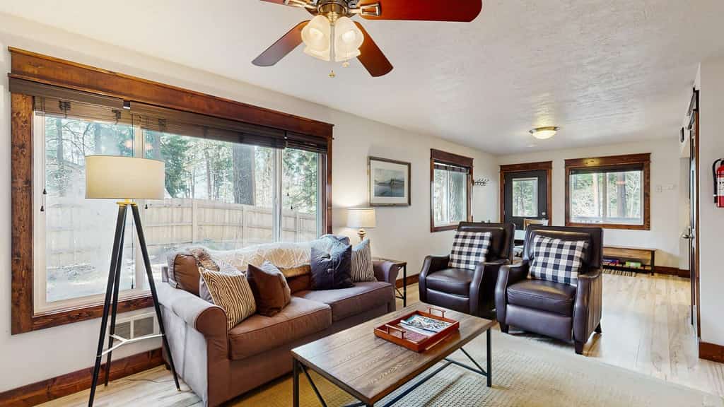 A cozy mountain retreat less than a mile from downtown McCall with a large front deck, wood-burning stove, and updated interior spaces. Comfortable sleeping arrangements across two levels, a bright open-concept living area, and easy access to Payette Lake, skiing, dining, and year-round outdoor recreation make this home an ideal basecamp for a McCall getaway.