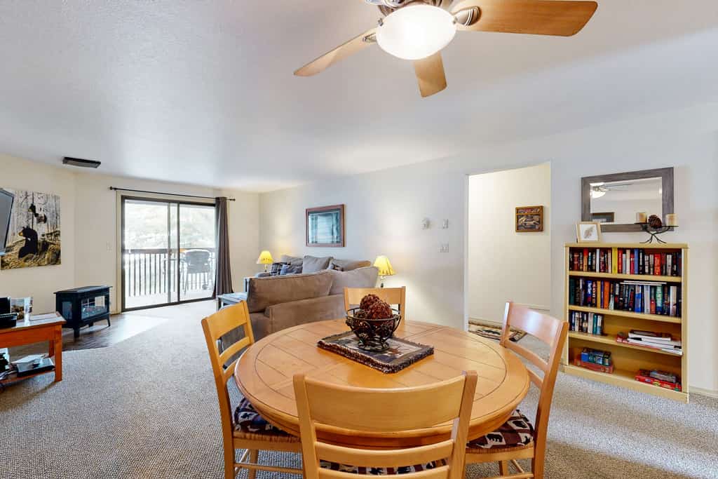 A comfortable condo in the heart of McCall, just minutes from downtown, Payette Lake, and Ponderosa State Park. Two queen bedrooms, a private patio with a grill, and access to The Aspens community amenities make it an easy home base for exploring McCall year-round.