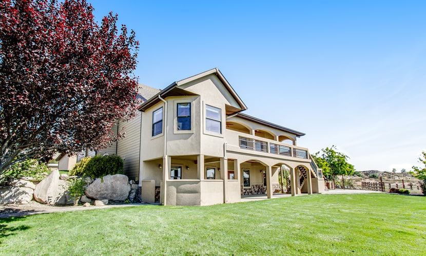 Located at Kerry Hill Manor, this grand, pet-friendly home (with a fenced backyard) offers sweeping views, spacious living areas, and a setting that feels both private and elevated. Two covered decks with seating, one on the upper level and one on the lower level, create easy outdoor space to relax and take in the surroundings. With multiple gathering areas and room for groups, it’s an ideal place to unwind and enjoy Idaho wine country. Please note events are not permitted at this property.