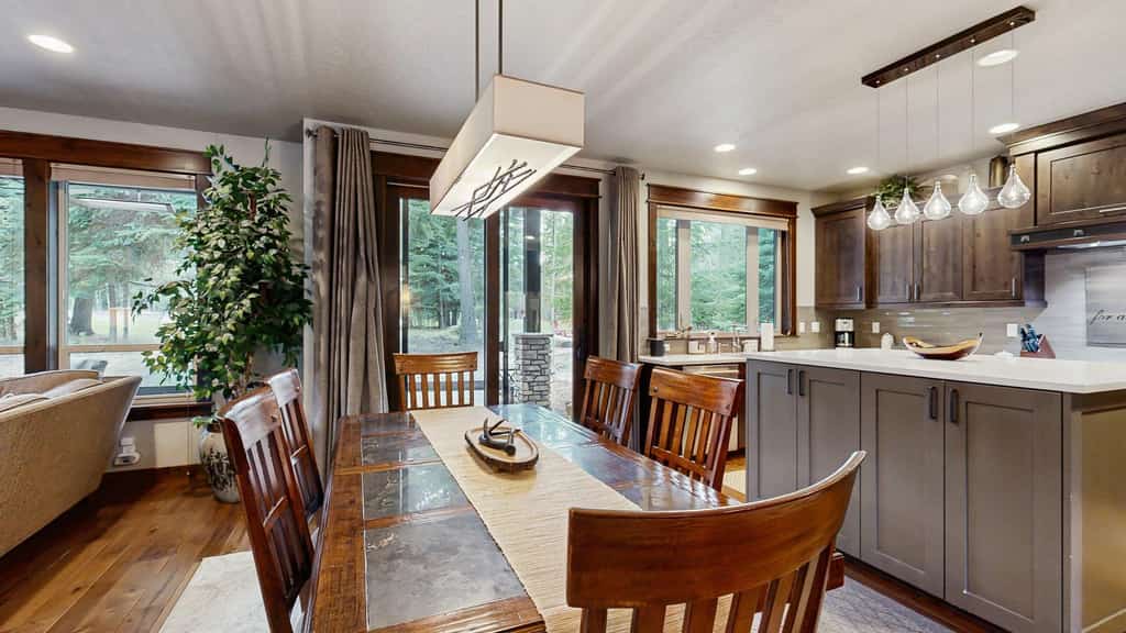 A beautifully designed, modern Spring Mountain Ranch home with three king bedrooms, a warm and inviting feel, and access to resort-style amenities including a pool, hot tub, sauna, and courts. Enjoy a spacious open layout, covered patio, firepit, outdoor TV, and a comfortable setting just minutes from downtown McCall.