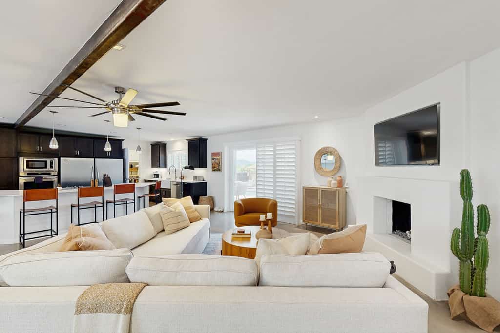 Dog-friendly modern stay with a heated private pool, sun room, & grill