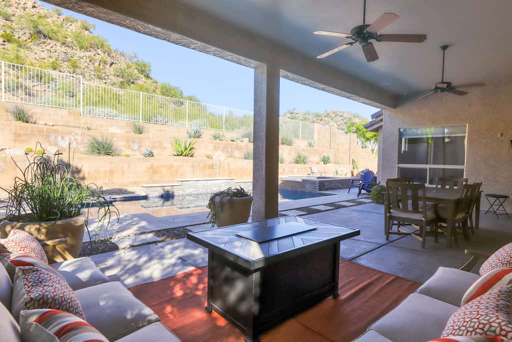 Private desert dream home with enclosed yard, pool, furnished lanai, & grill