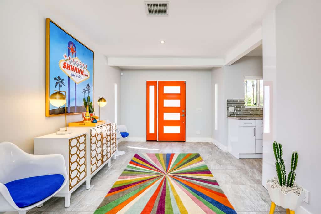 Fun mid-century modern home with private pool, spa, firepit, & gas grill
