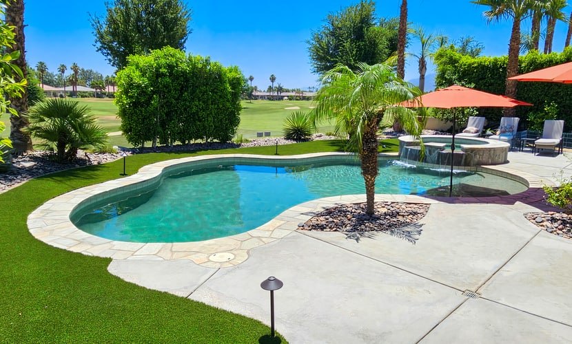 Updated, Dog-friendly, fairway-view home with private lagoon pool & spa - 3BR