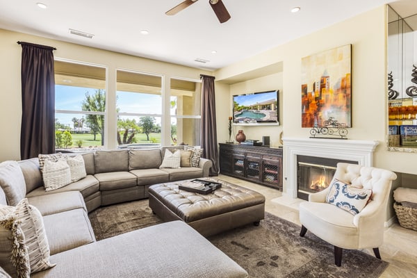Updated, Dog-friendly, fairway-view home with private lagoon pool & spa - 3BR