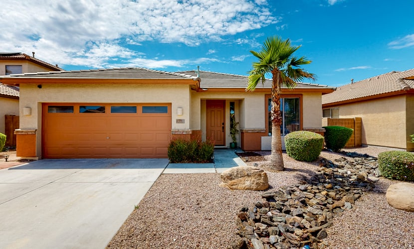 Single-level home with private pool, golf course views, pool table, & W/D