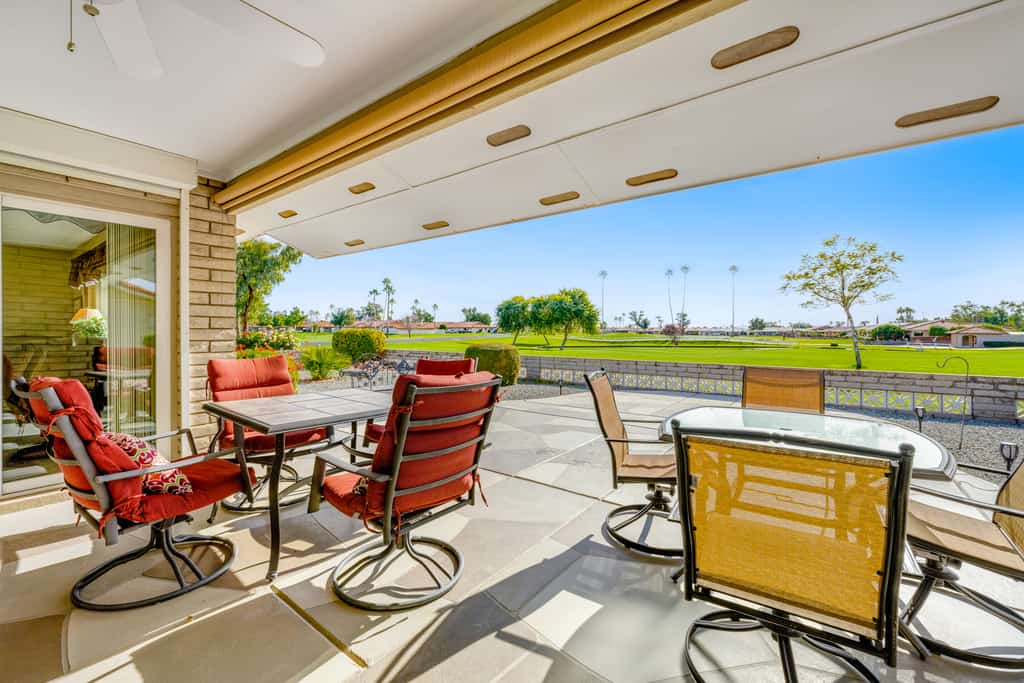 Dog-friendly, golf course adjacent home with a pool, hot tub, & fitness center