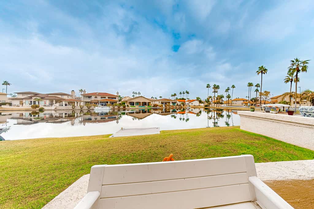 Lake view desert stay with pool, patio, grill, & smart TVs - snowbird-friendly