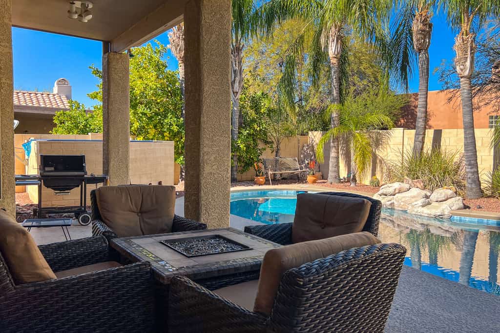 Classic, dog-friendly home with landscaped backyard, private pool & spa