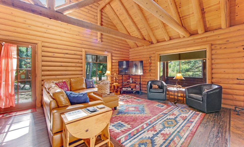 Dog-friendly cabin in the woods with WiFi, wood stove, and private washer/dryer